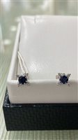Orecchini Floriddia Gioielli Donna in Oro bianco Zaffiro 0.61 Ct 50030 ORECCHINI ZAFFIRO E BRILLANTI - 50030 ORECCHINI ZAFFIRO E BRILLANTI